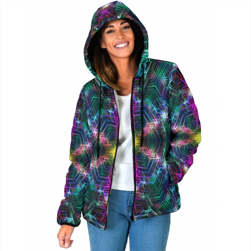 PSYCHEDELIA TUNDRA 4RT DIMENSION | WOMENS WINTER HOODIE JACKET | YANTRART