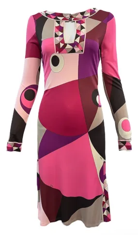 Pucci Contemporary Redux Pink & Purple Jersey Dress