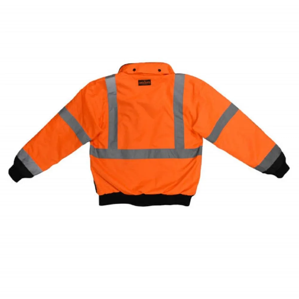 Radians SJ110B-3ZOS Class 3 Two-in-One High Visibility Bomber Safety Jacket, Hi-Vis Orange/Black, 1 Each