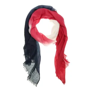 Red Ombré Hand Woven Cashmere Wool Scarf