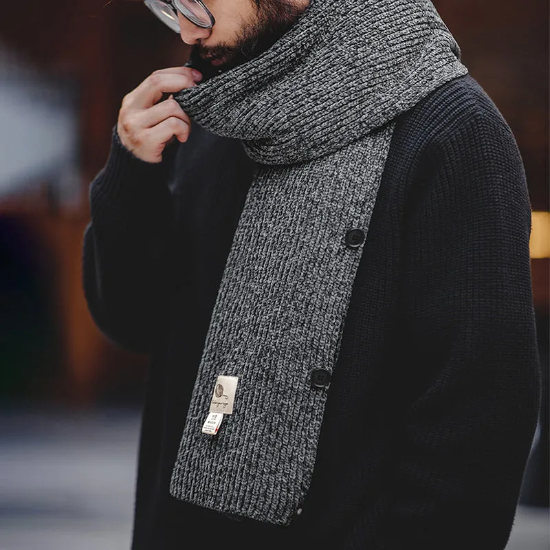 Retro Knitted Scarf Lazy Vest