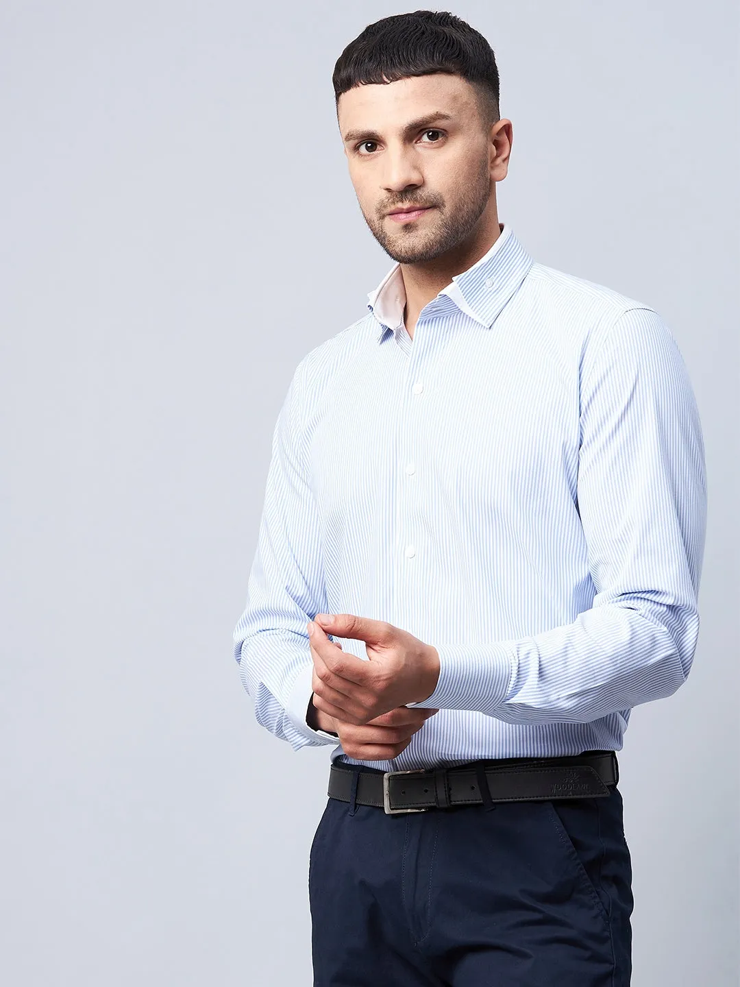 Reversed Collar Formal Shirt