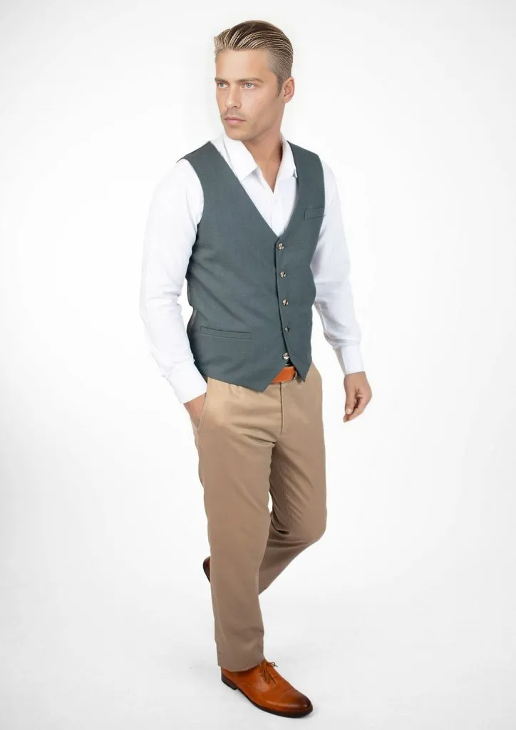 Sage Sharkskin Vest