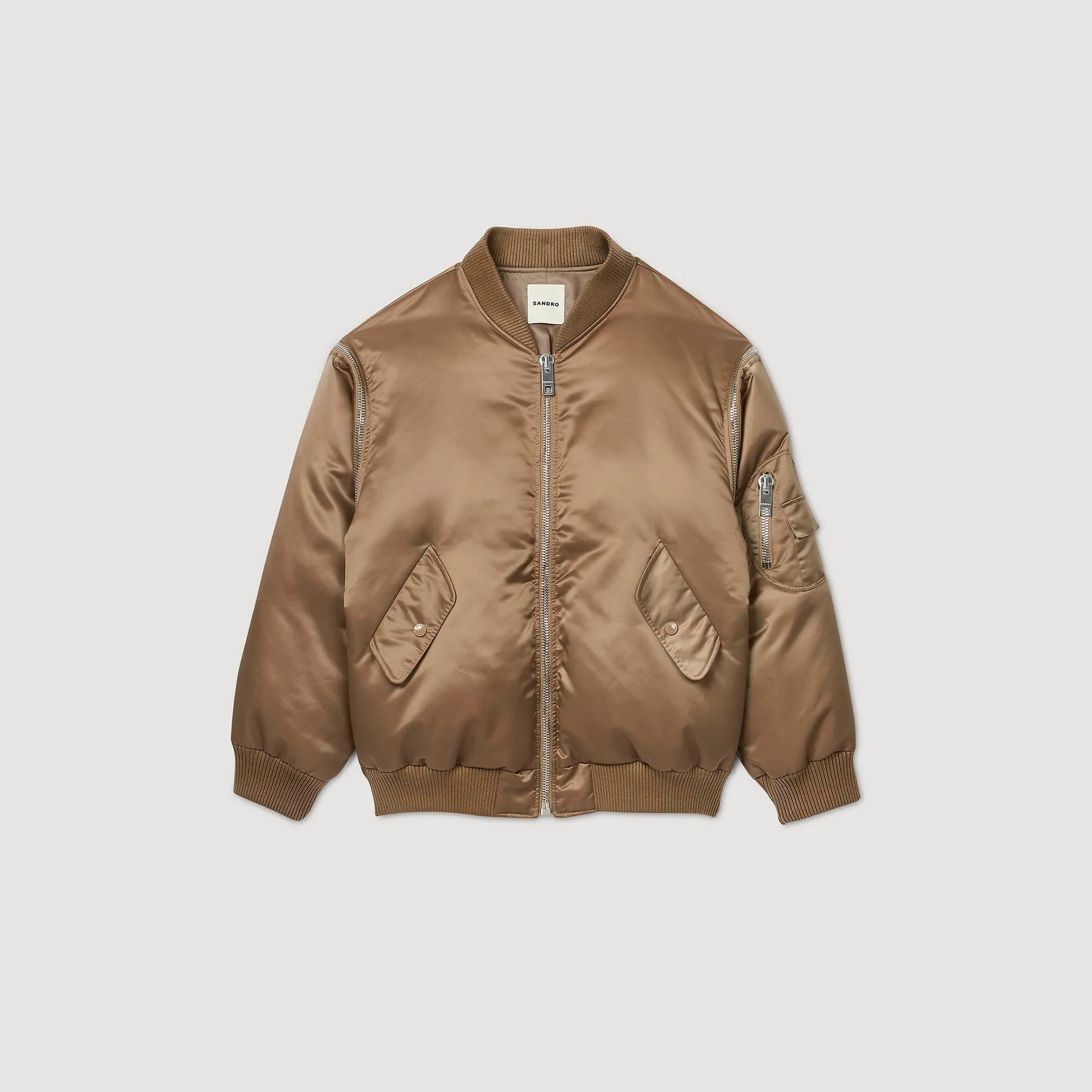 Satin-Look Bomber Jacket