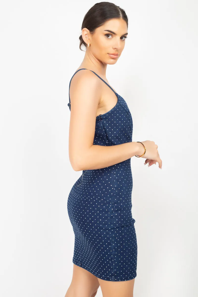 Scoop Neck Denim Bodycon