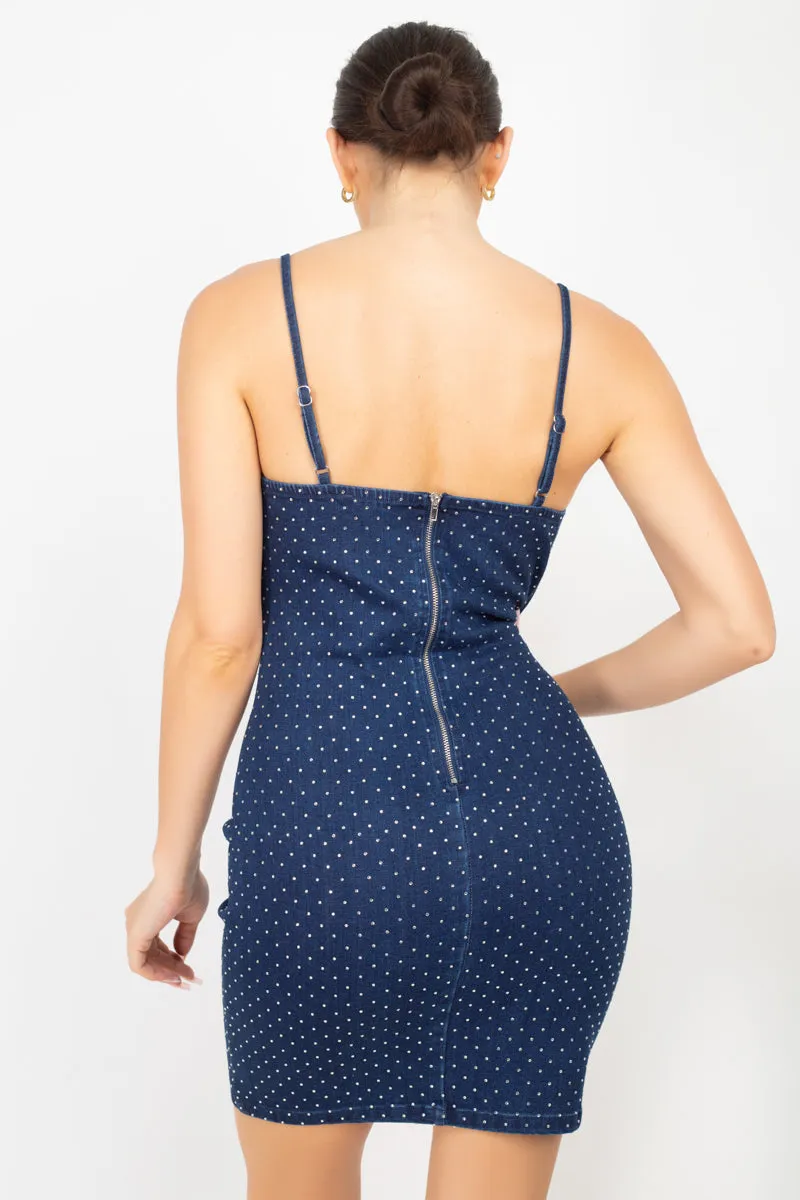 Scoop Neck Denim Bodycon