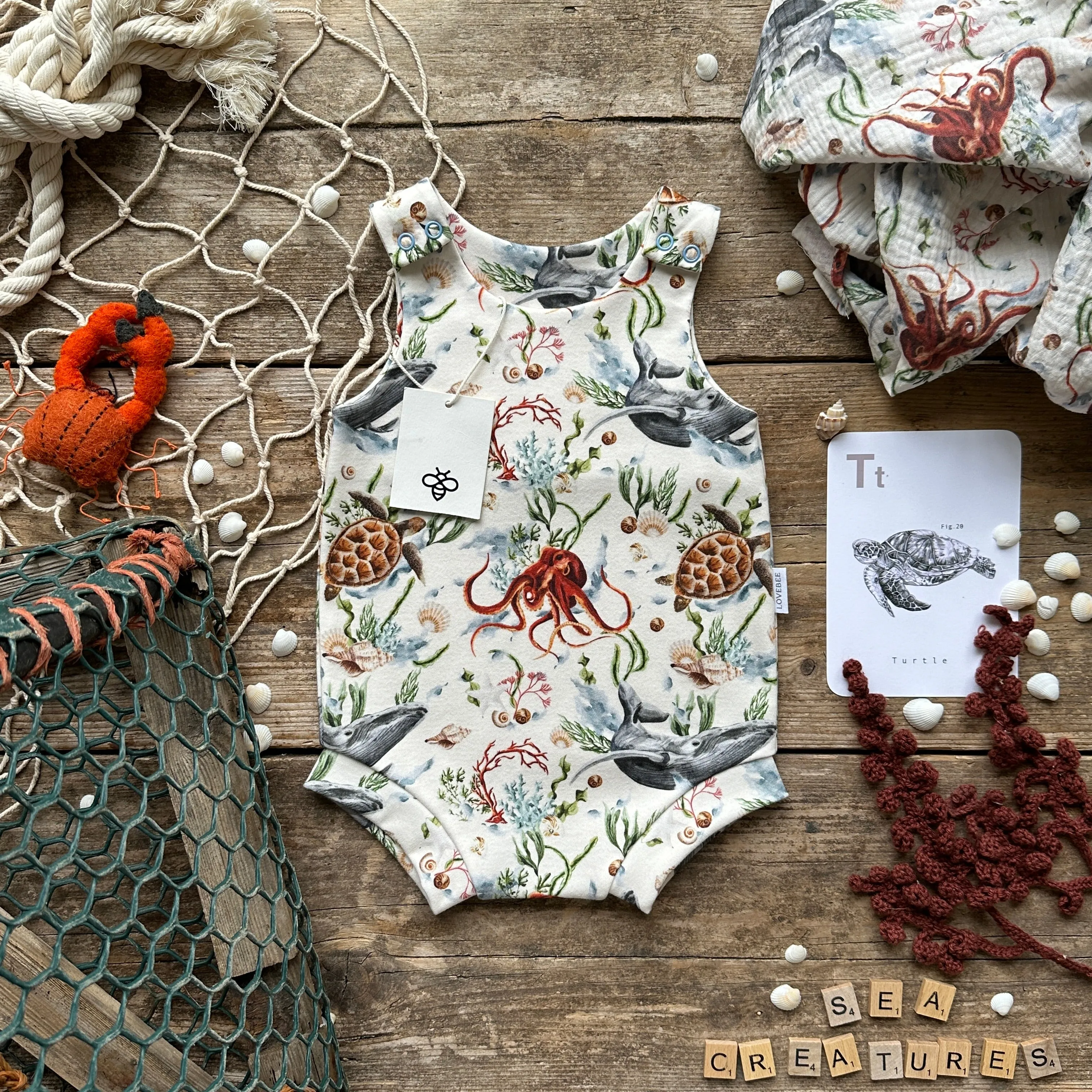 Sea Creatures Bloomer Romper | Ready To Post