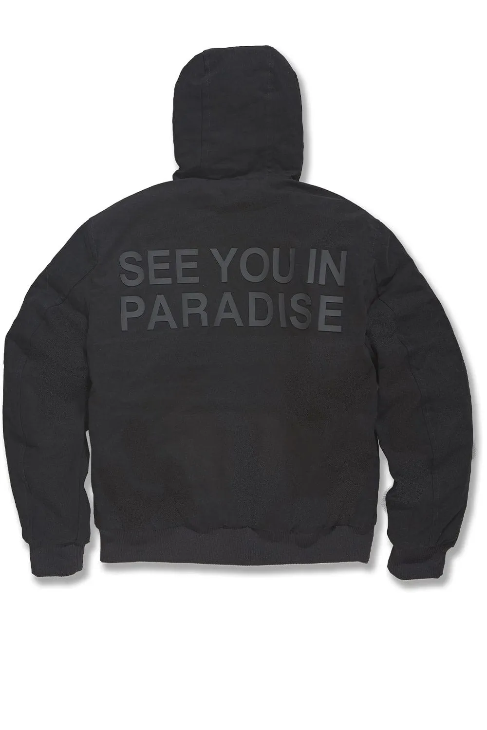 See You In Paradise Hooded Work Jacket (Black)