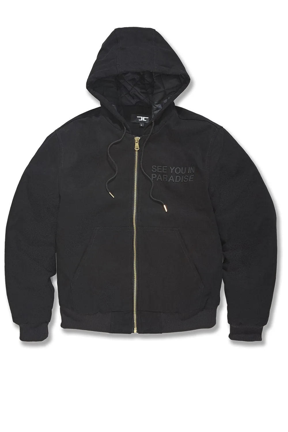 See You In Paradise Hooded Work Jacket (Black)