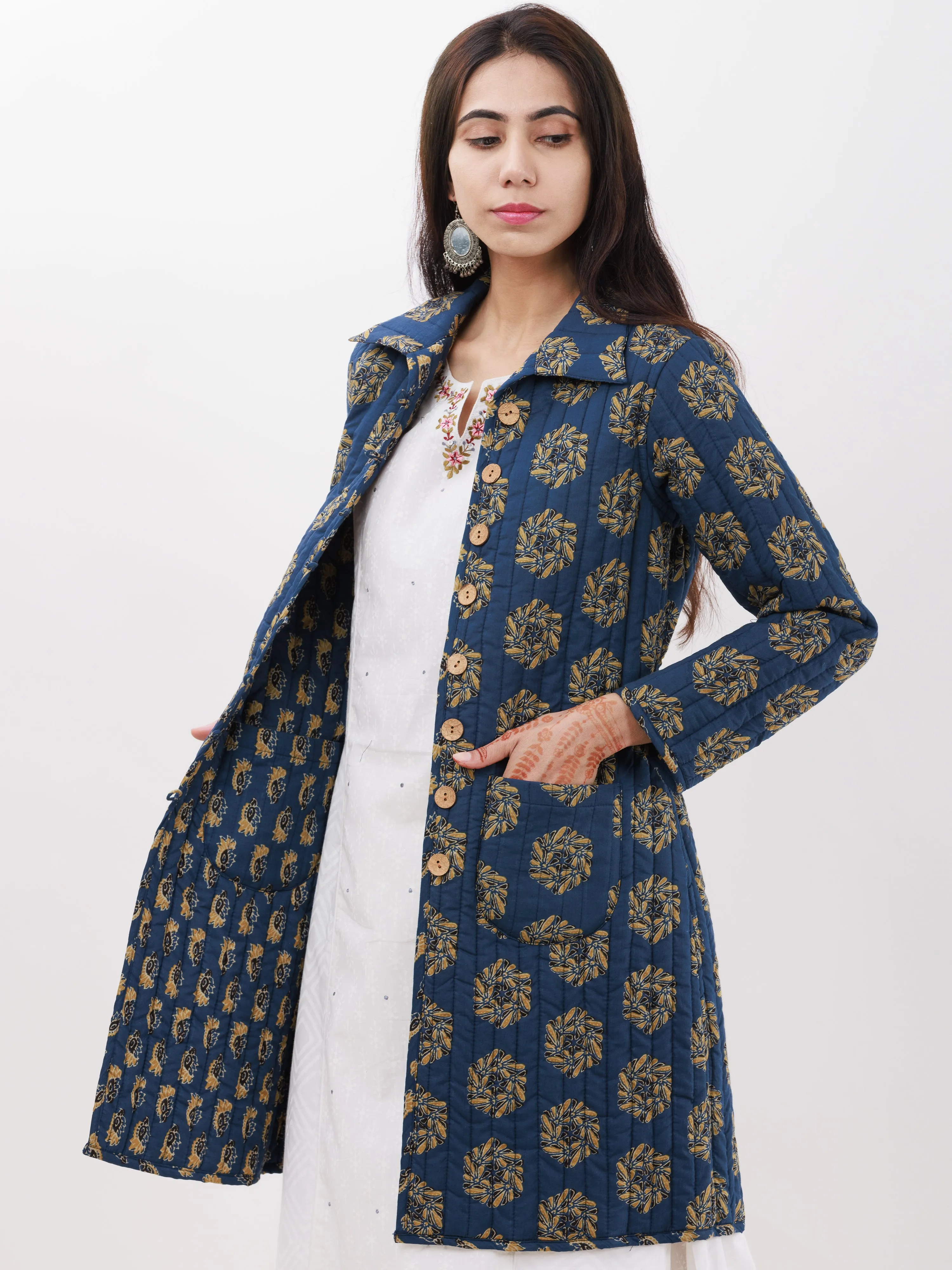 Shishir Fanah Ajrakh Quilted Reversible Jacket