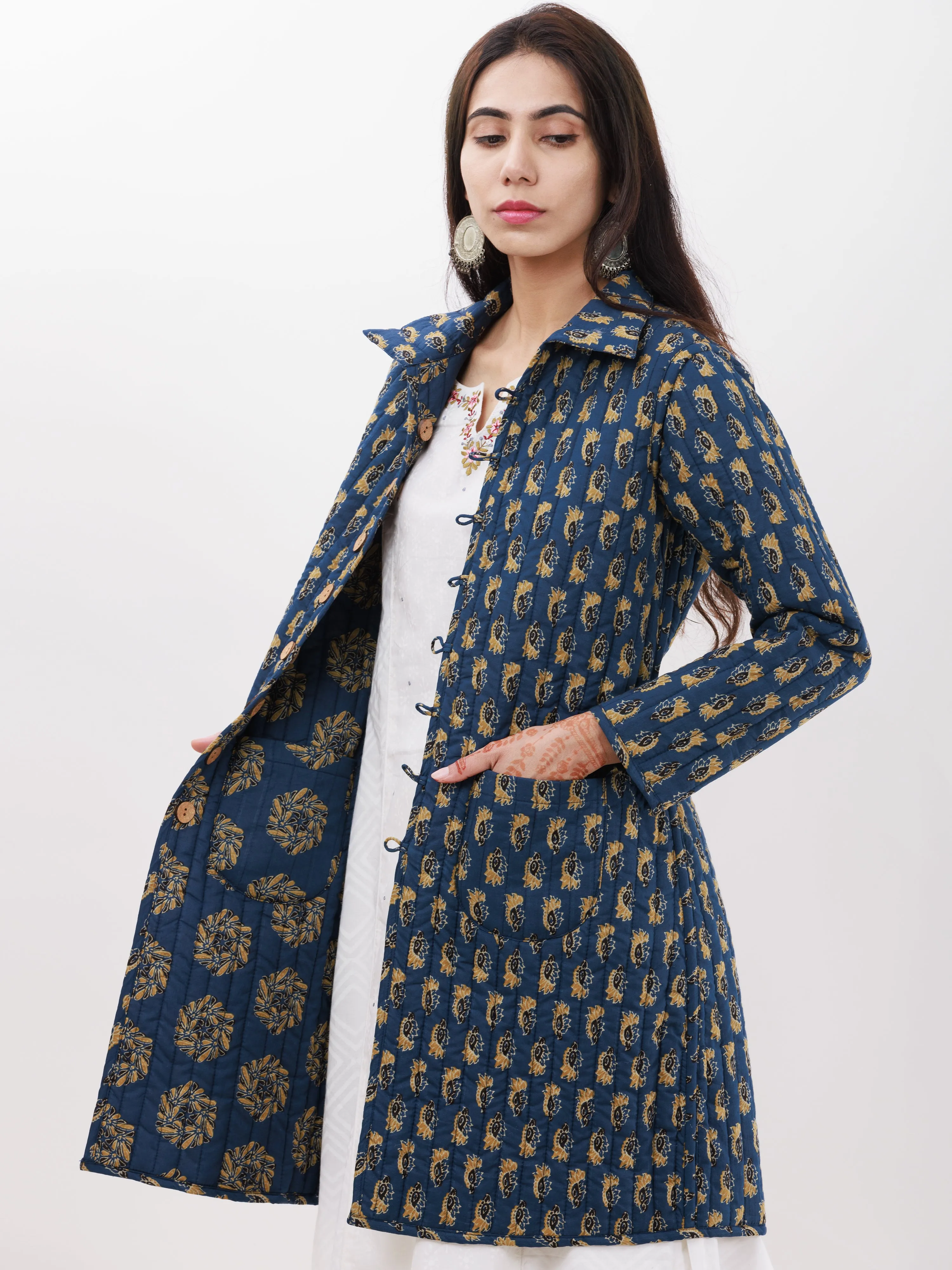 Shishir Fanah Ajrakh Quilted Reversible Jacket