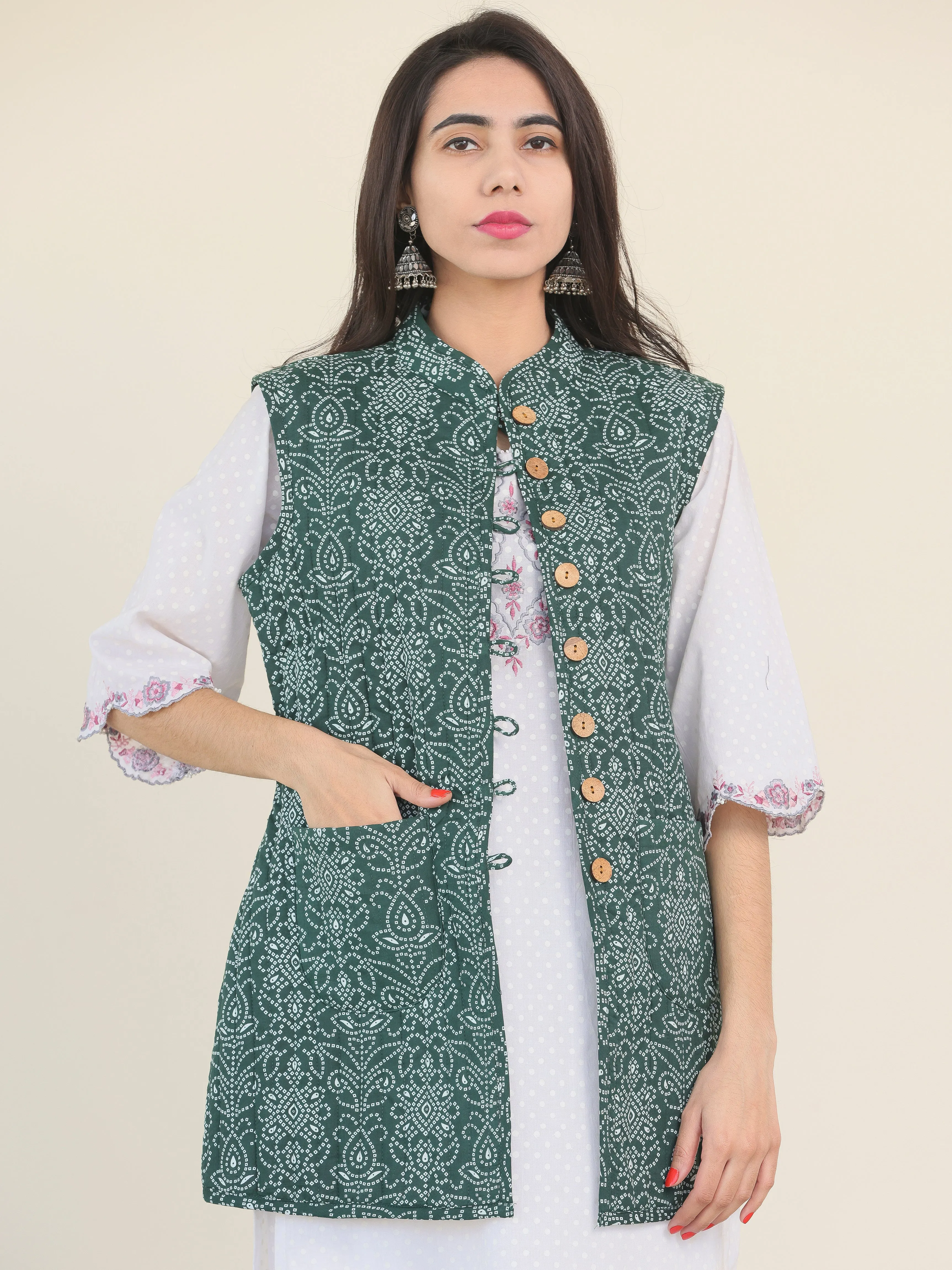 Shishir Sanjh Quilted Reversible Sleeveless Jacket