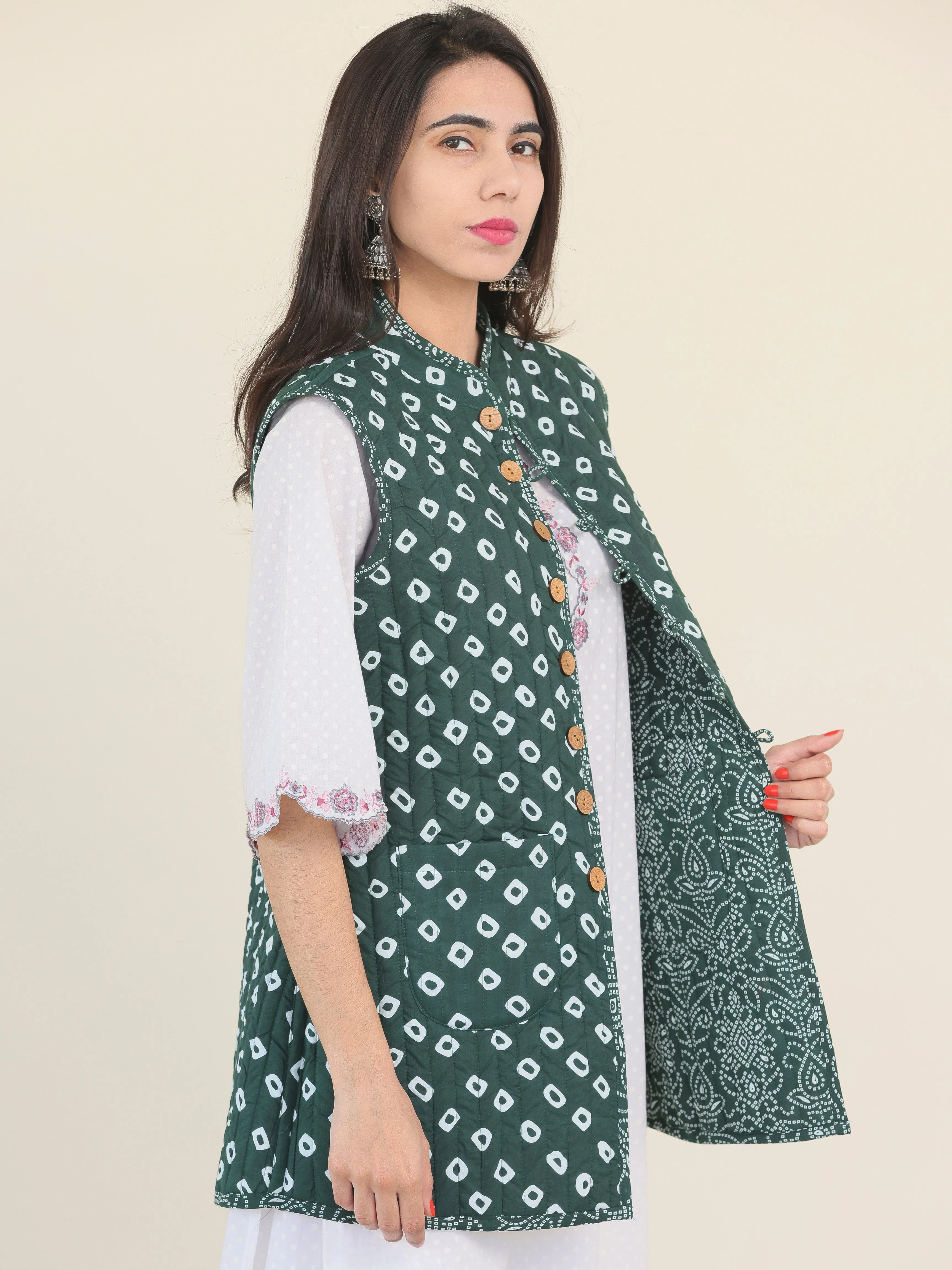 Shishir Sanjh Quilted Reversible Sleeveless Jacket