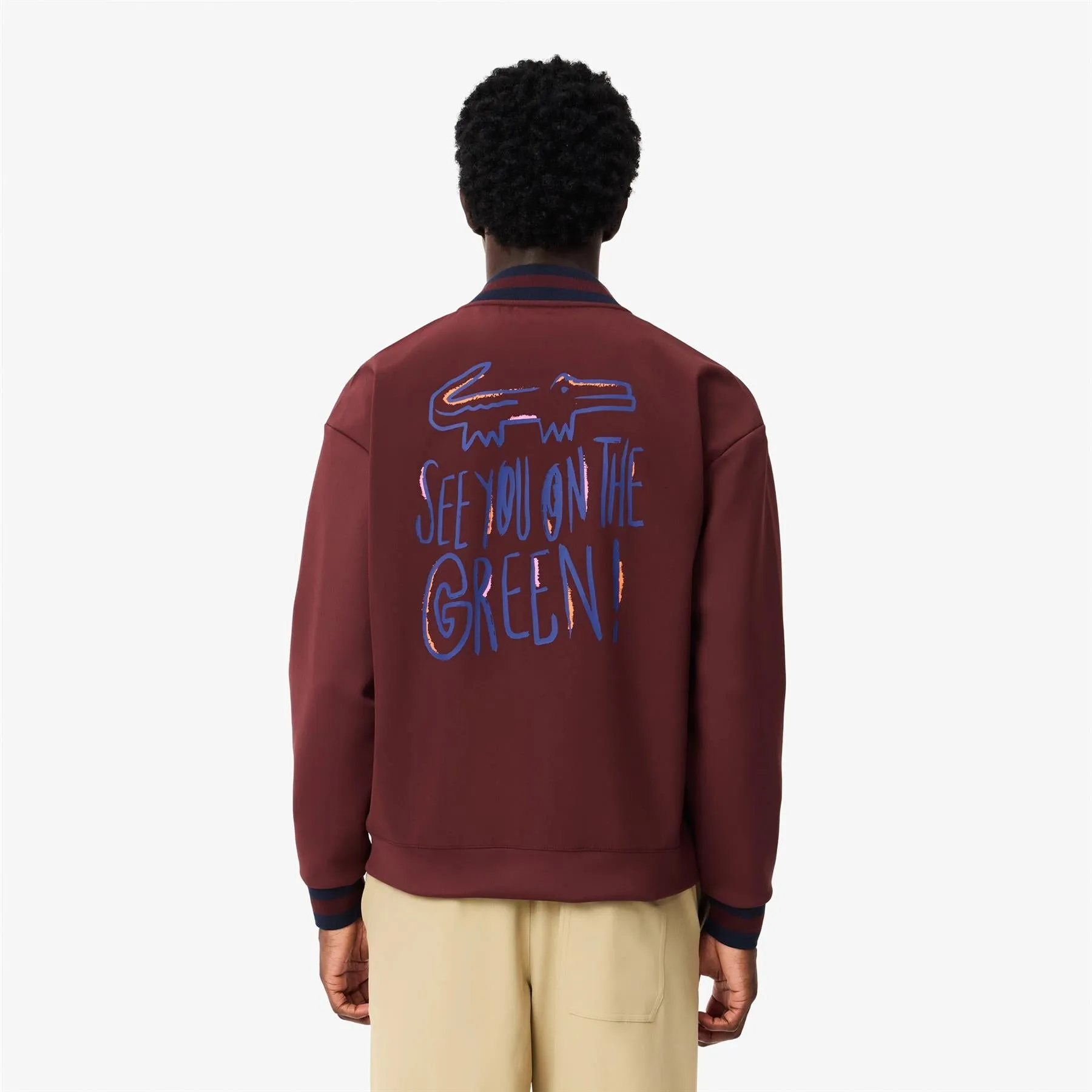 Sketch Croc Logo Bomber Jacket Red - AW24