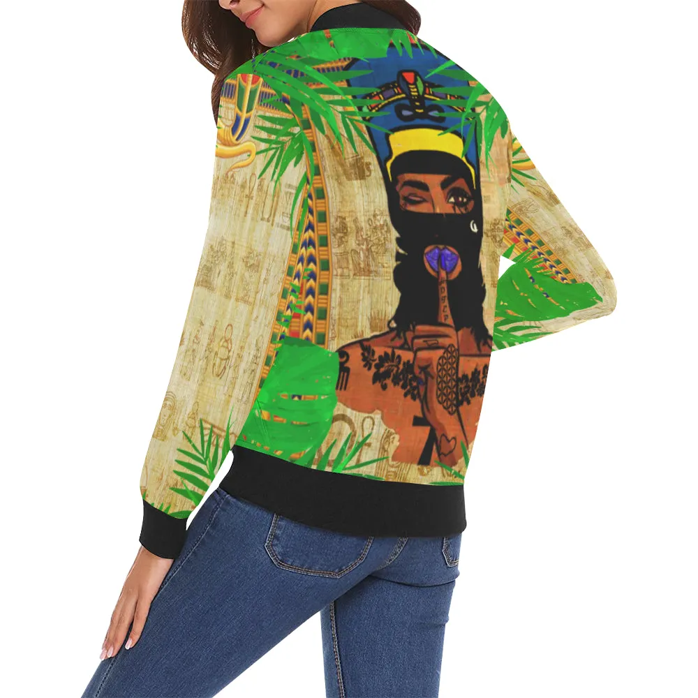 SKI MASK KWEEN All Over Print Bomber Jacket for Women