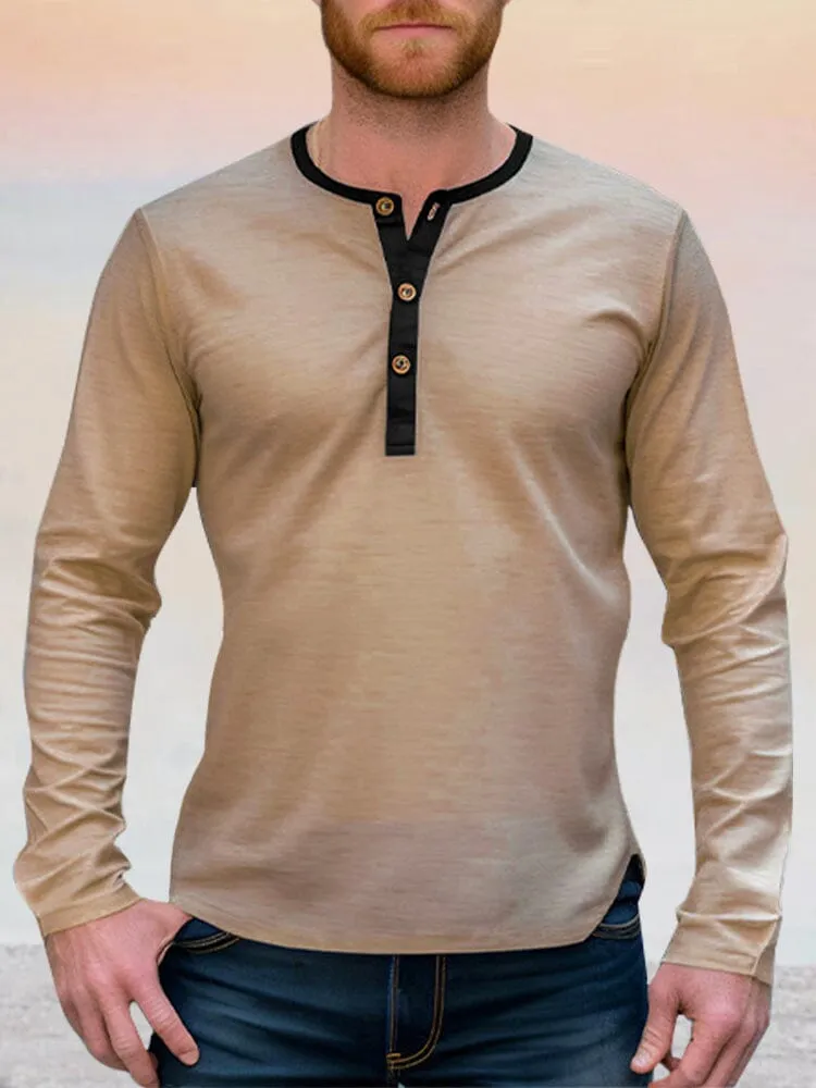 Soft 100% Cotton Henley Shirt