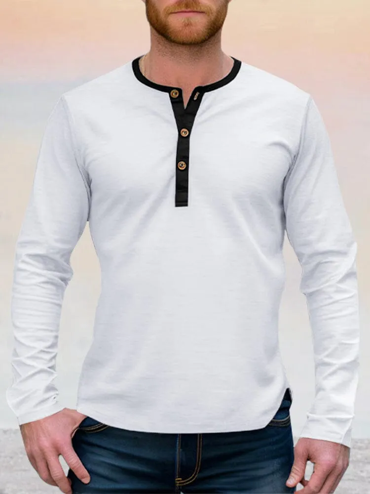 Soft 100% Cotton Henley Shirt