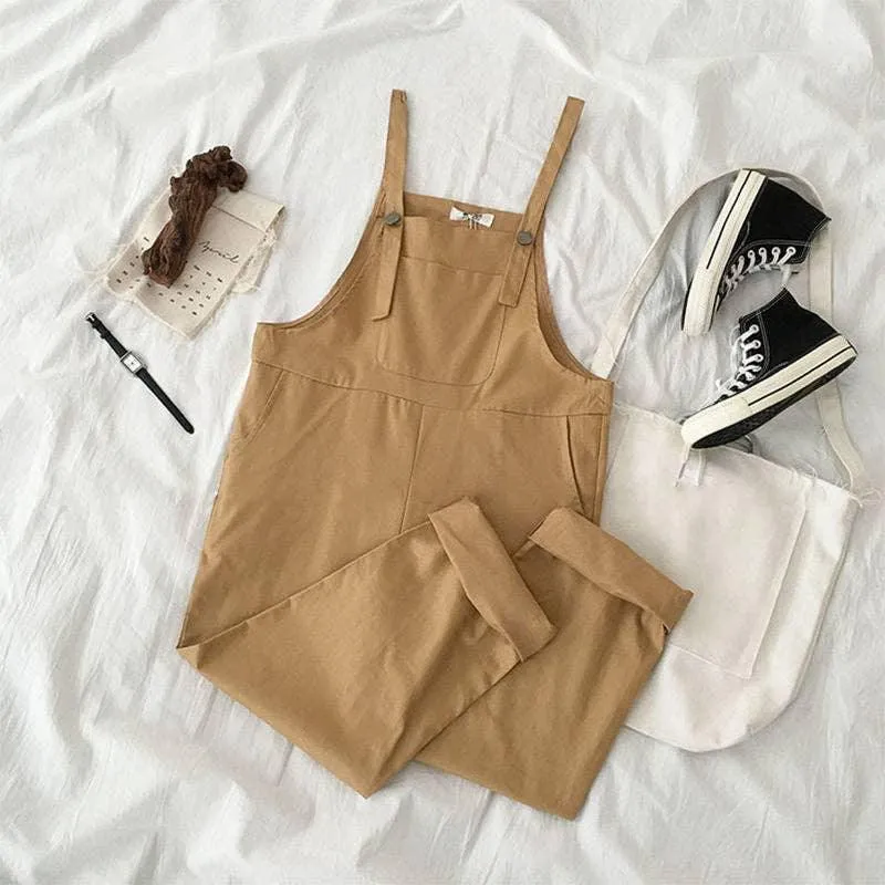 Solid Color Sleeveless High Waist Jumpsuit 9908