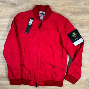 Stone Island Membrana 3L TC Bomber Jacket in Red