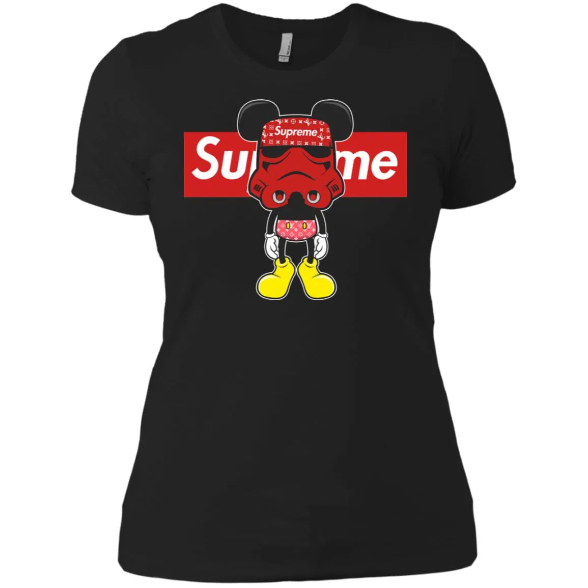 Supreme Robot Mickey Hot T-shirt Women Cotton T-Shirt