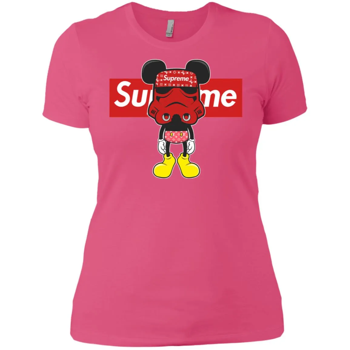 Supreme Robot Mickey Hot T-shirt Women Cotton T-Shirt