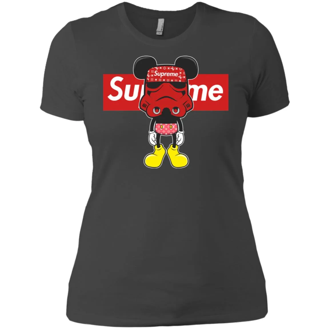 Supreme Robot Mickey Hot T-shirt Women Cotton T-Shirt