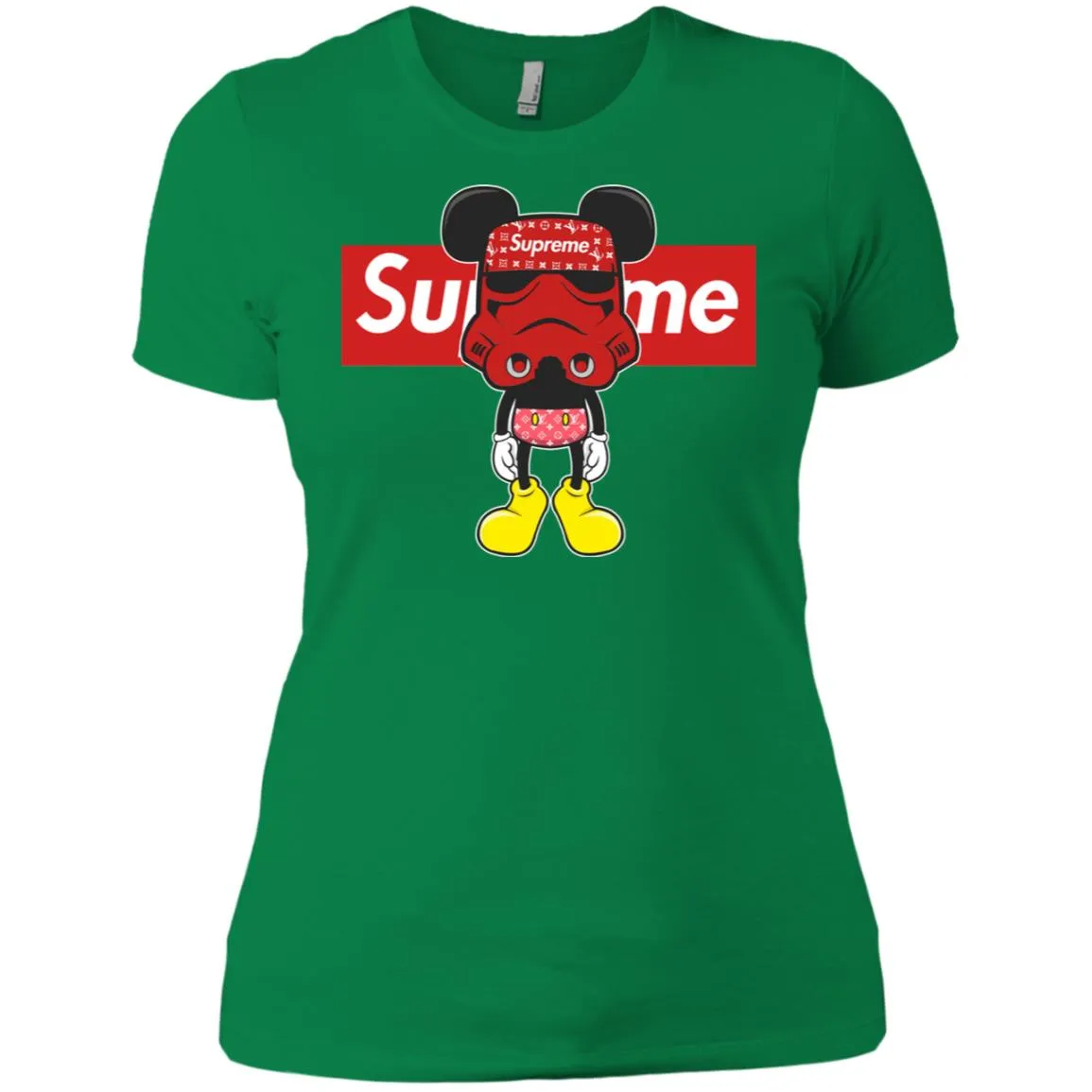 Supreme Robot Mickey Hot T-shirt Women Cotton T-Shirt