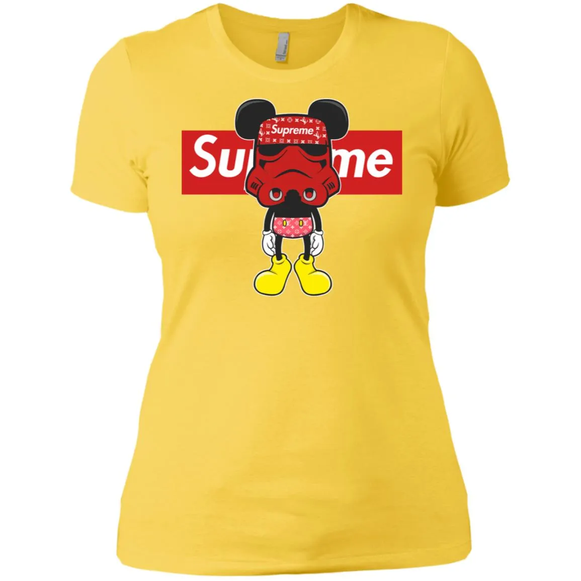 Supreme Robot Mickey Hot T-shirt Women Cotton T-Shirt