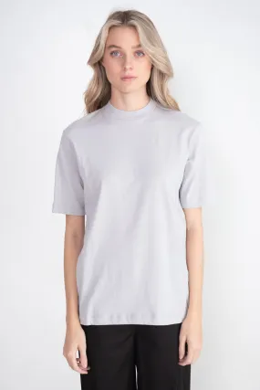 T-Shirt Program Mock Neck Unisex Tee, Greystone