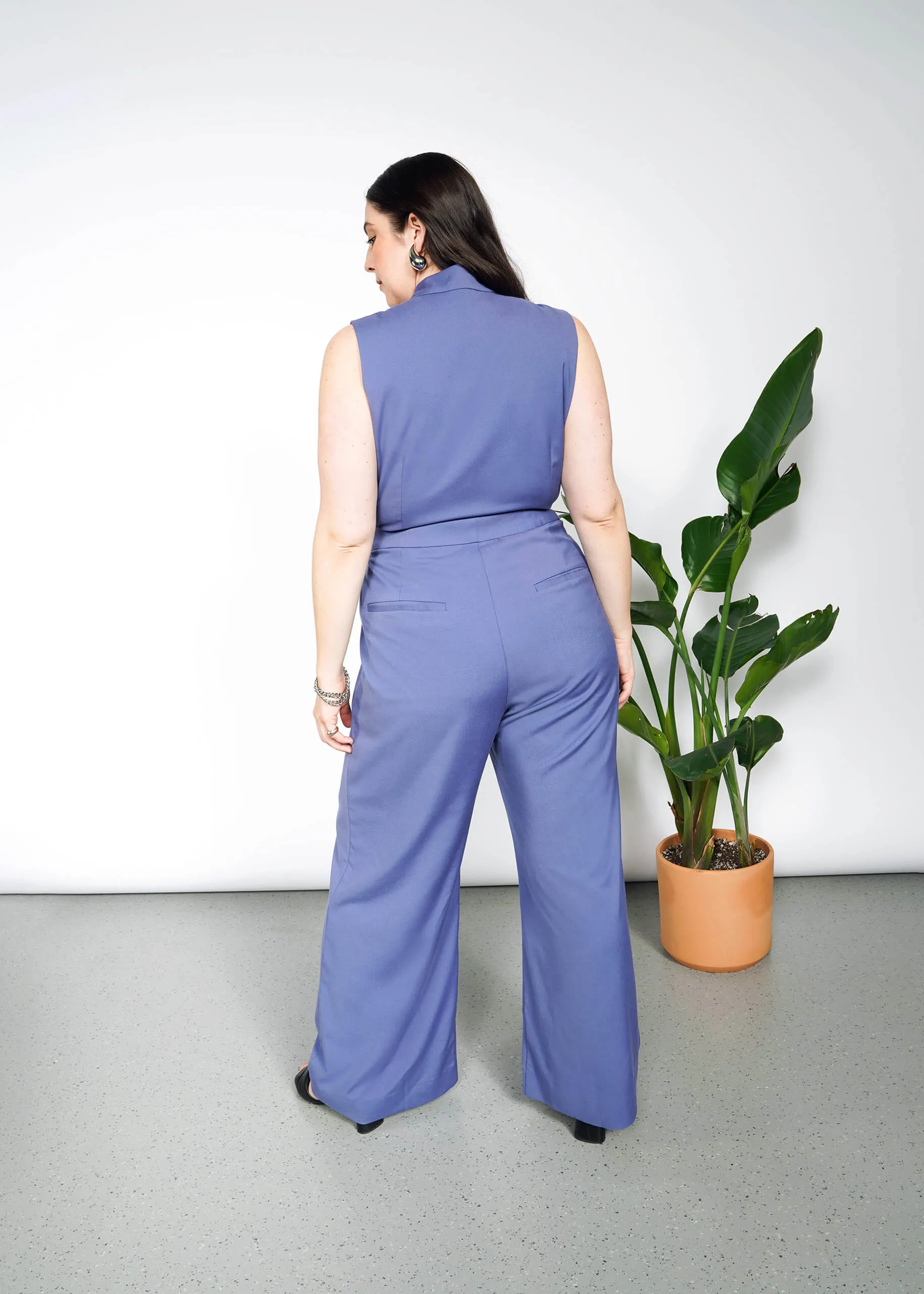 The Empower High Waisted V-Neck Jumpsuit