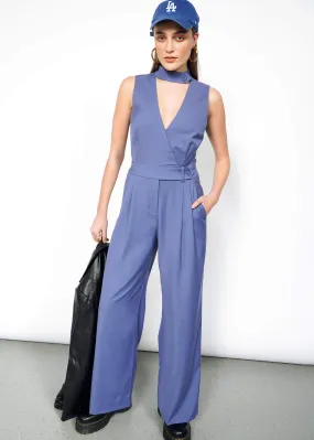 The Empower High Waisted V-Neck Jumpsuit