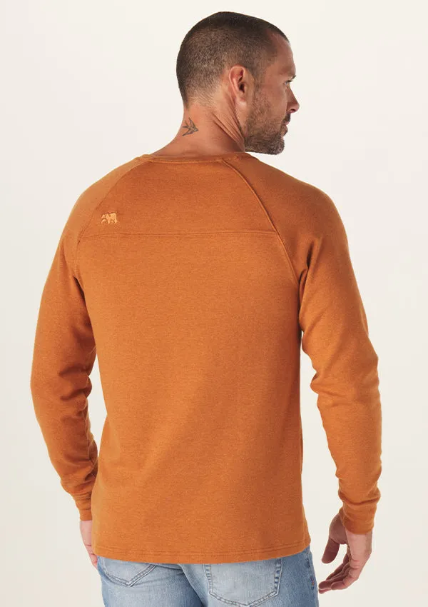 The Normal Brand | Puremeso Long Sleeve Raglan Henley | Men's | Almond