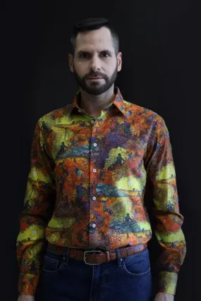 THE RED VINEYARD BY VAN GOGH PRINTED SHIRT