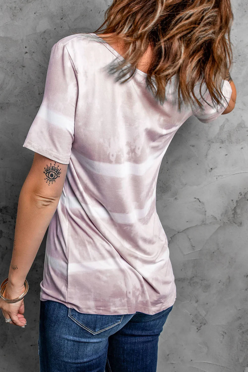 Tie-Dye Henley T-Shirt