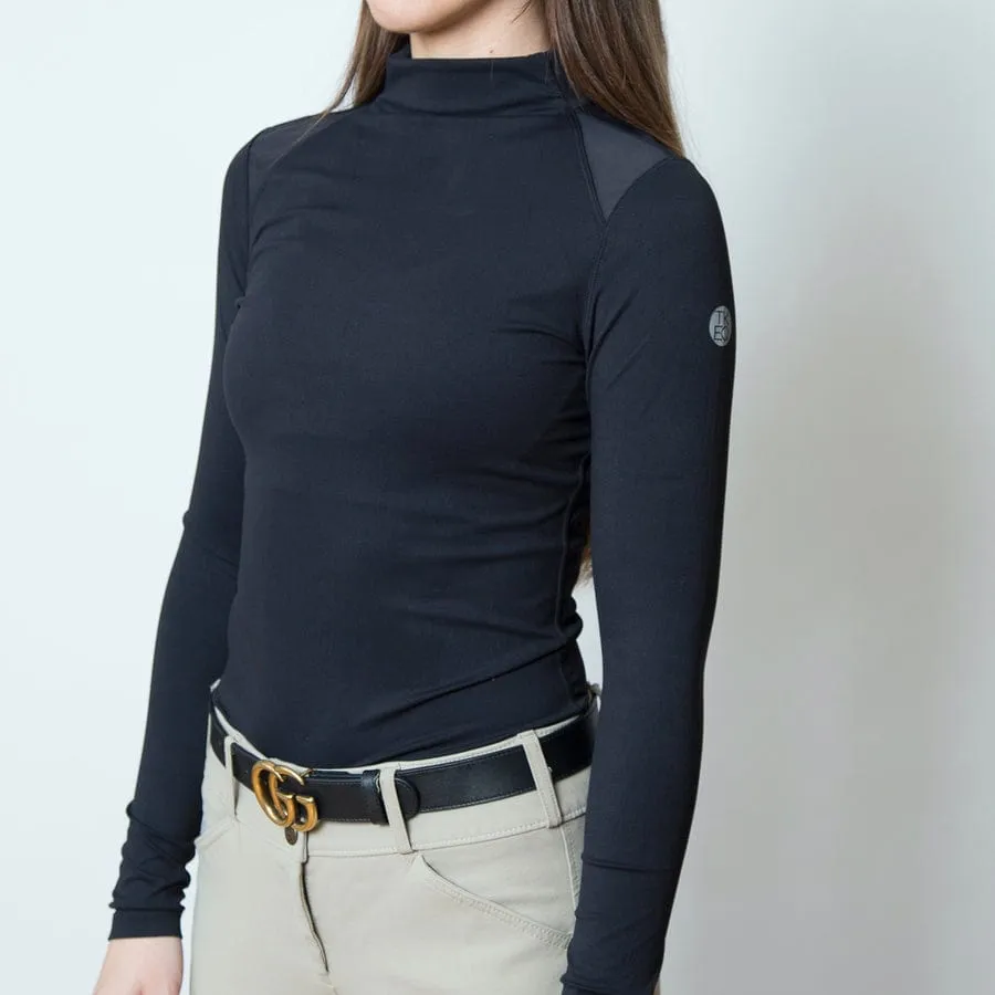 TKEQ- Chloe High Collar Tech Top