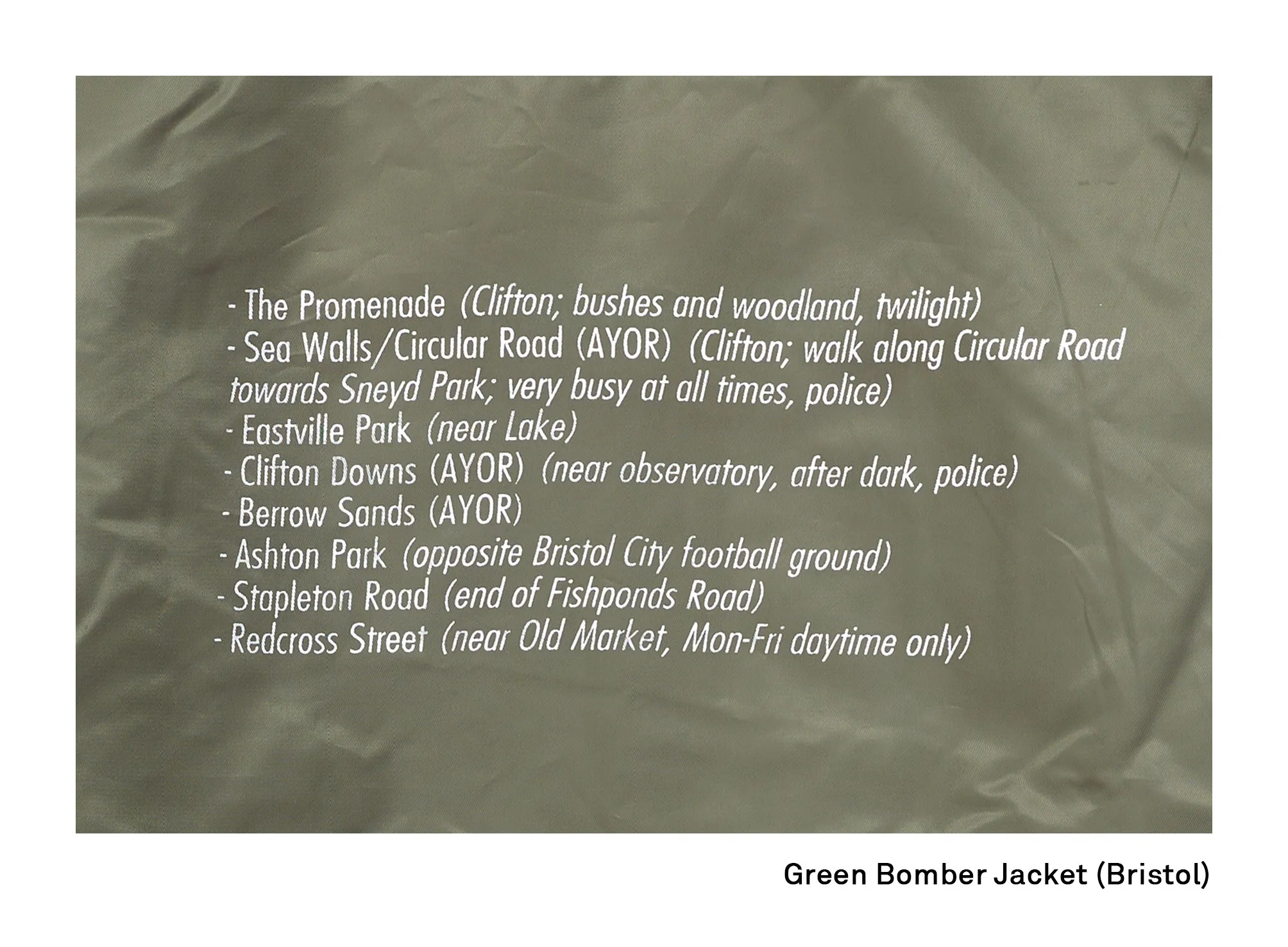 Tom Burr | Green Bomber Jacket (2019)