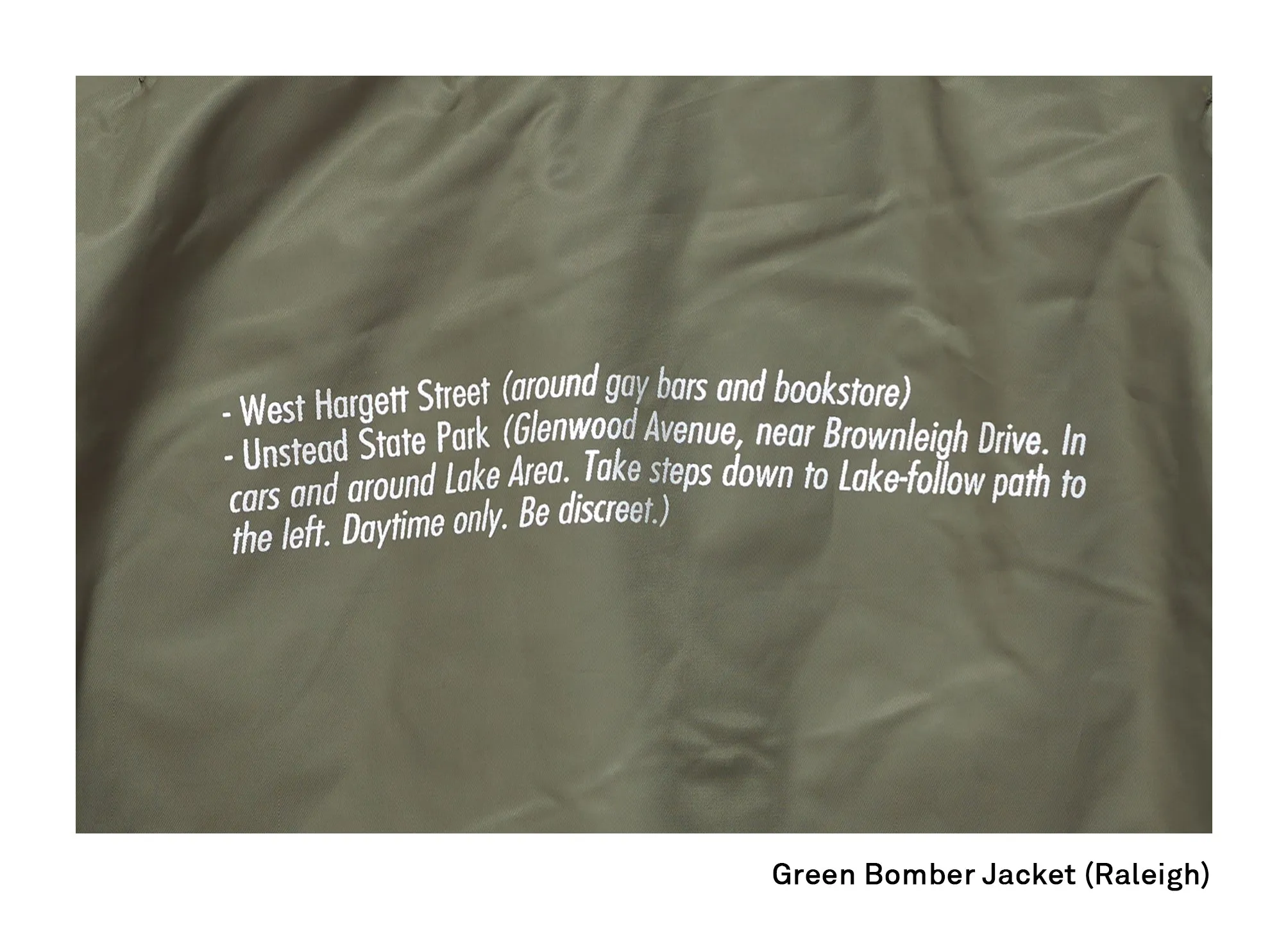 Tom Burr | Green Bomber Jacket (2019)