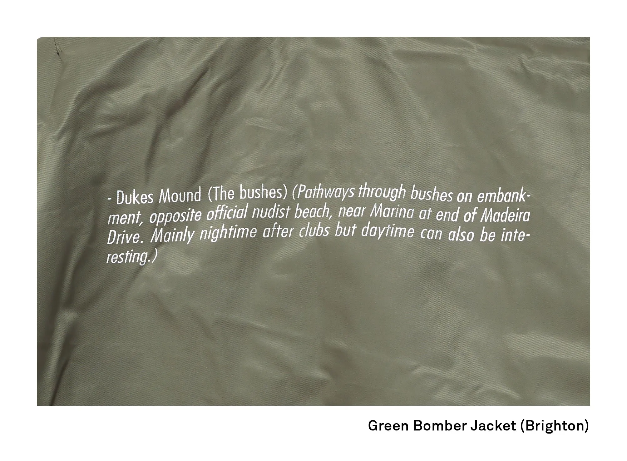 Tom Burr | Green Bomber Jacket (2019)