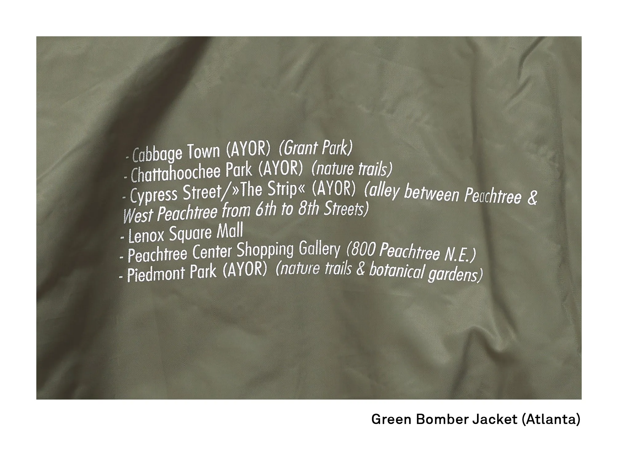 Tom Burr | Green Bomber Jacket (2019)