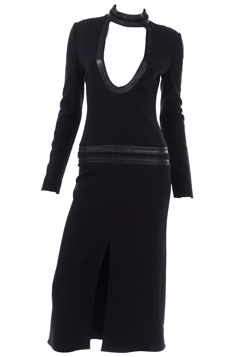 Tom Ford Fall Winter 2015 Runway Bodycon Dress With Leather Trim