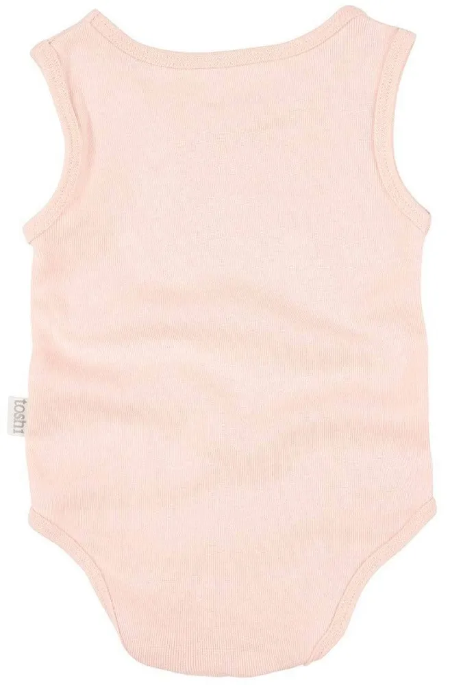 Toshi Dreamtime Organic Onesie Singlet Blush