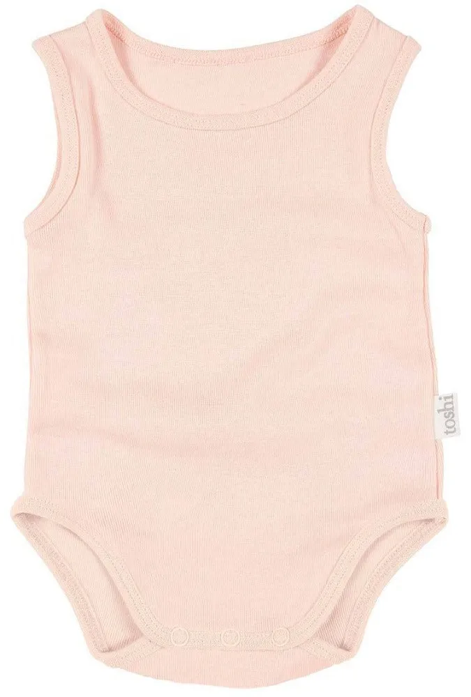 Toshi Dreamtime Organic Onesie Singlet Blush