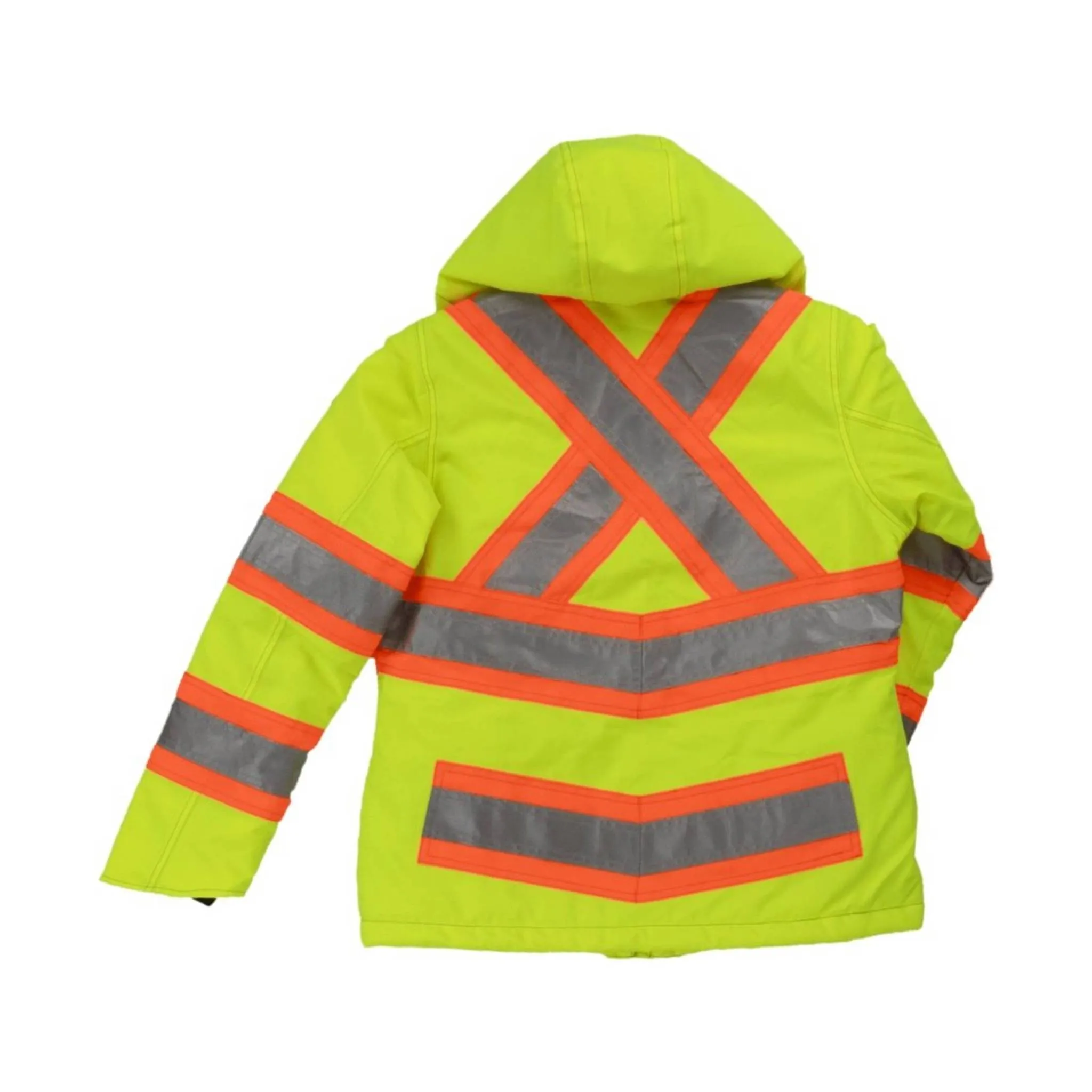 Tough Duck Women's Insulated Flex Safety Jacket - Fluorescent Green