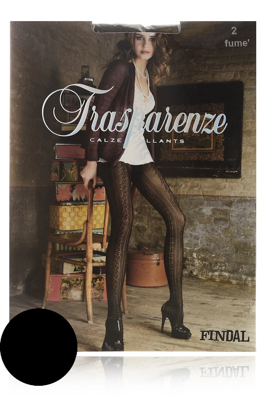 TRASPARENZE FINDAL Black Lace Tights