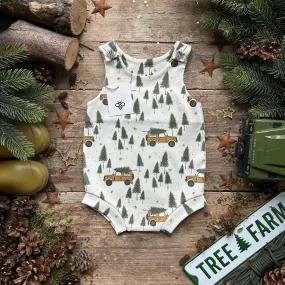 Tree Farm Truck Bloomer Romper | Ready To Post