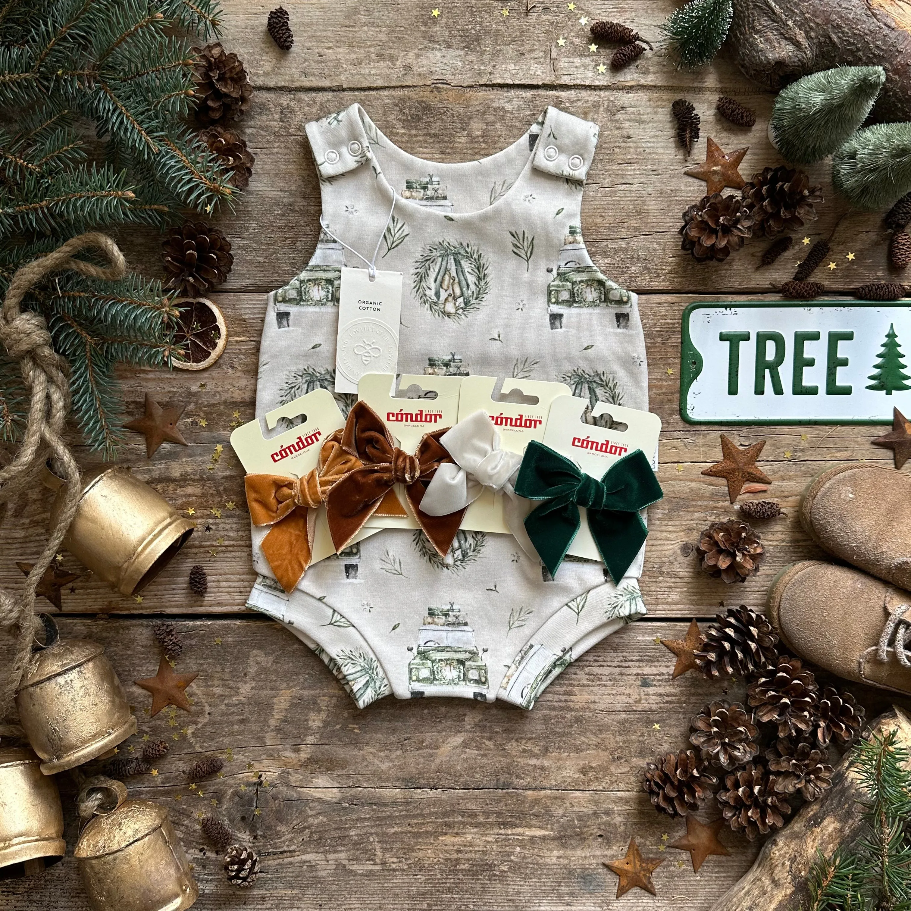 Truck And Wreath Bloomer Romper | Ready To Post