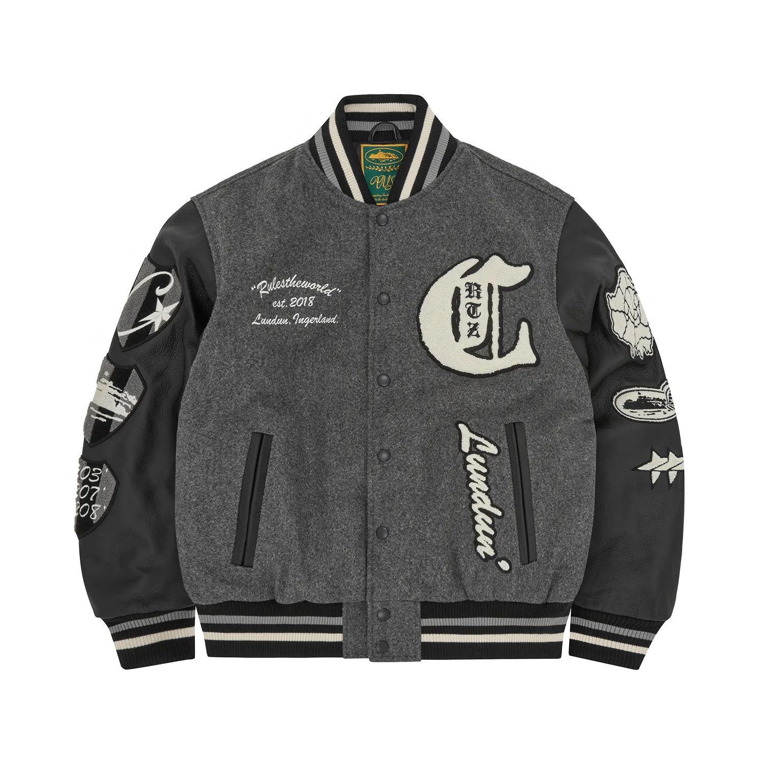 US VS DEM VARSITY JACKET [GREY]