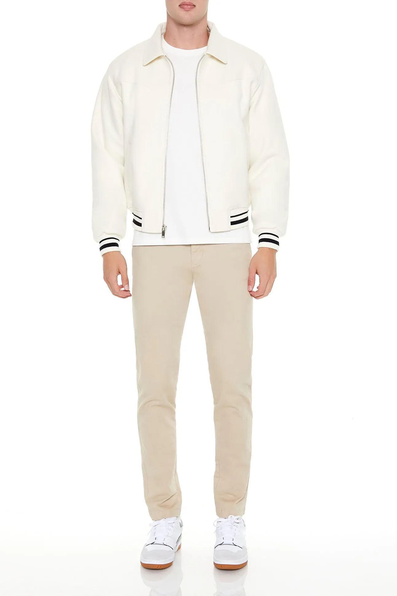 Varsity Zip-Up Bomber Jacket