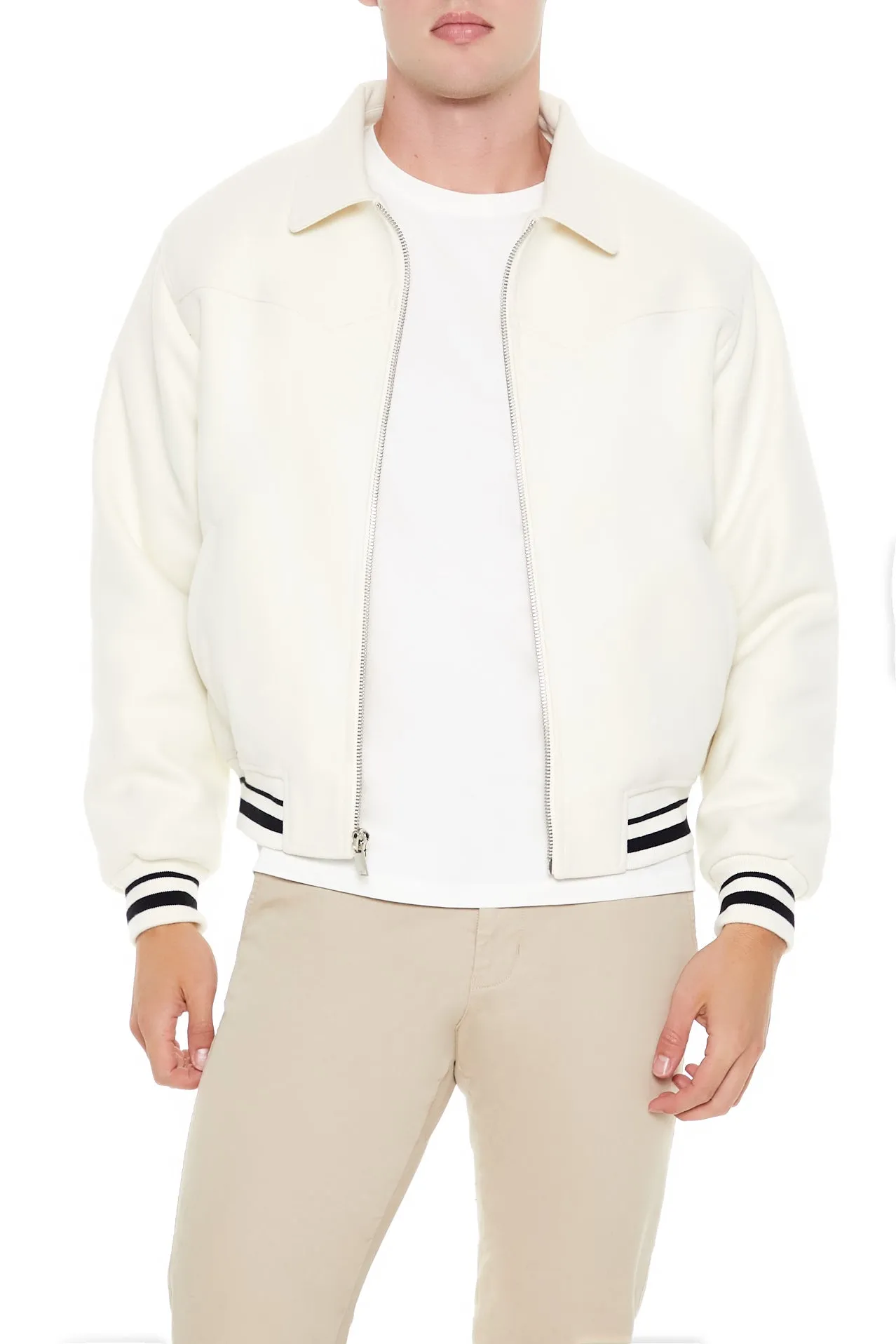 Varsity Zip-Up Bomber Jacket