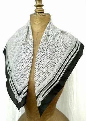 Vintage Black and White Square Scarf • Debenhams